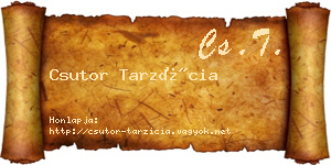 Csutor Tarzícia névjegykártya